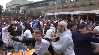England fans reaction to goals against Germany in EURO 2020