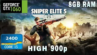 GTX 1060 6GB +i5 2400 Sniper Elite 5 900P HIGH