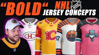 Reacting to "BOLD" NHL Jersey Concepts! (Designs by Drew)