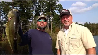 Greg Hackney Catching Bass in Deep Hydrilla