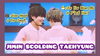 Jimin Scolding Taehyung (in a cute way)