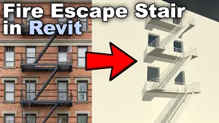Fire Escape Stair in Revit Tutorial / Stairs in Revit