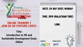 YIC 2021 Online Training 1: Introduction to YIC and SDG