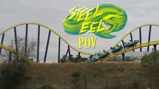 Steel Eel POV (Front & Back Row), SeaWorld San Antonio Morgan Mega Coaster | Non-Copyright