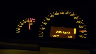 Mercedes C230 Kompressor Acceleration and Top Speed Run