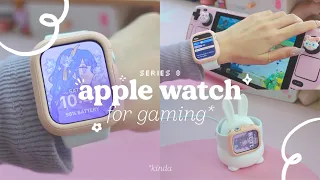 🧸 kinda using the apple watch as a mini gaming companion | unboxing series 8 + accessories, apps ✶