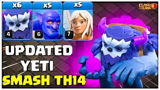 UNSTOPPABLE!! Th14 Yeti Smash Attack Strategy 2024 | Best Th14 Attack | Clash of Clans