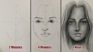 🔥 Perfect Portrait Drawing Technique for Beginners | Portrait Outline in Just 4 Minutes