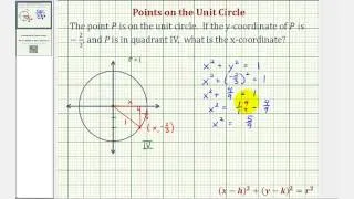 Ex: Find a Point on the Unit Circle Given One Coordinate