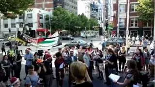'Don't Buy Israeli Apartheid for Christmas' - Students for Palestine carol @ State Library
