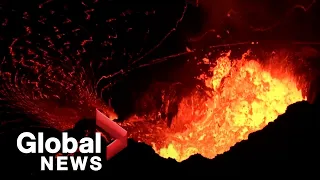 Lava erupts from Hawaii's Kilauea volcano in stunning video