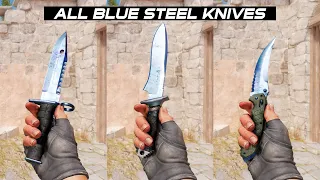 CS2 All Blue Steel Knives - In Game showcase [4K60FPS]