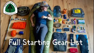 Full Starting Gear List | Appalachian Trail NOBO 2023