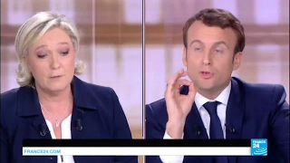 LE DÉBAT - Marine Le Pen : "M. Macron, le candidat à plat ventre"