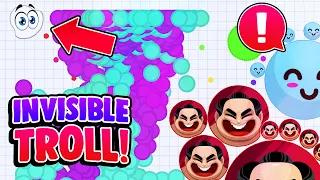 Agar.io Mobile - INVISIBLE TROLL + FAKE BAIT SKIN