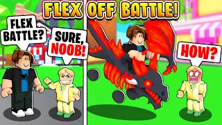 FLEX OFF BATTLE! NOOB vs *SPOILED* RICH KID in ADOPT ME! (Roblox Adopt Me)