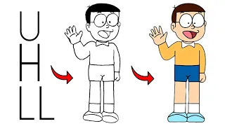 How to Draw Nobita Very Easy | How to Draw Nobita For Beginners | How to Draw Doraemon Characters