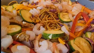 ОБЗОР БЫСТРОГО И ОЧЕНЬ ВКУСНОГО БЛЮДА  Lo Mein                                          #рецепт