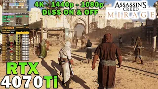 Assassins Creed Mirage | RTX 4070 Ti | Ryzen 7 5800X3D | 4K - 1440p - 1080p | Ultra High Settings