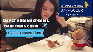 Dapet hadiah spesial di udara✈️(Singapore Airlines B777-300ER business class review- Elena Bensawan)