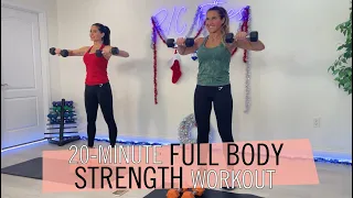 20-MINUTE FULL-BODY DUMBBELL STRENGTH WORKOUT / GET STRONG & BURN CALORIES FAST / INTERVAL TRAINING