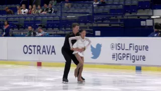 2016 ISU Junior Grand Prix - Ostrava - Pairs Free Skate Audrey LU / Misha MITROFANOV USA