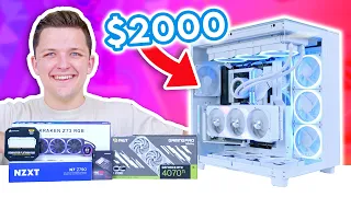 Awesome $2000 Gaming PC Build 2023! 😁 [White-Themed Build w/ Benchmarks]