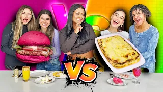 DESAFIO DO ALIMENTO ROSA VS AMARELO !!!