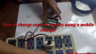 How to charge camera battery using a mobile charger