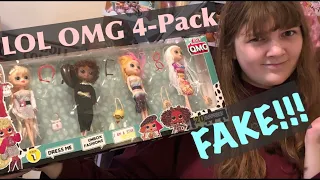 MORE LOL Surprise OMG FAKE VS REAL Doll Comparison - How to Spot Fake L.O.L. O.M.G. Series 1 4 Pack