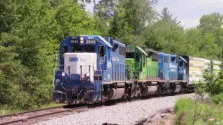 GMTX 2645 leads 910 South on the Madawaska & Millinocket Sub 7/12/18