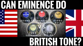 Can Eminence Speakers do British Tone? | PRIVATE JACK, SUPRO & LEGEND GB128 -vs-.Vintage Greenback