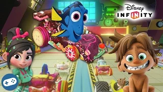 Disney Infinity 3.0 Toy Box Speedway Gameplay Sugar Rush Dory VS Spot