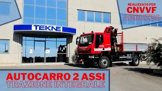 AUTOCARRO 2 ASSI TRAZIONE INTEGRALE GRU e CASSONE RIBALTABILE - Per VIGILI DEL FUOCO REGIONE ABRUZZO