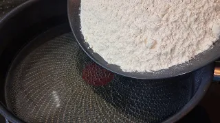 Pour the Flour into Boiling Water, and it will become Delicious in an Instant !