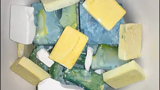 ASMR Dyed and Plain Gym chalk 💙💚  Crunchy Reform bars | Satisfying Video | ASMR Sound | CHALKFLIX