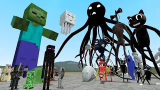 ALL MINECRAFT MOBS VS TREVOR HENDERSON CREATURES!! Garry's Mod Sandbox [Minecraft Trevor Henderson]