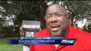 Protesters gather in PBG in support of Corey Jones