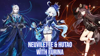 Neuvillette x Furina & Hutao x Furina - Spiral Abyss 4.1 Team Composition Showcase Full Star Clear!