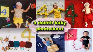 latest 4 month baby photoshoot ideas at home । diy baby photoshoot ideas। 4 month baby photoshoot