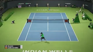 Venus Williams vs Carla Suárez Navarro - BNP Paribas Open - AO Tennis PS4 Gameplay
