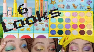 Colourpop X Pokemon Full try on I tried every shade | FIRST IMPRESSIONS |