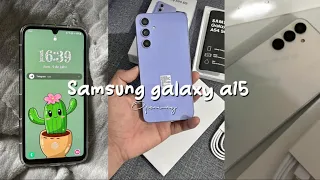 Samsung galaxy a15 /  unboxing + Camera test / aesthetic 🤍🎀🫶🏻