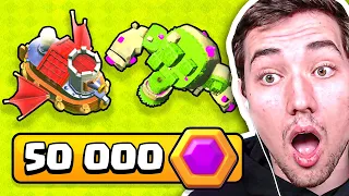 50.000 STADTGOLD AUSGEBEN! 😨 BERGGOLEM und FLIEGENDE FESTUNG FREIGESCHALTET! 😍 Clash of Clans