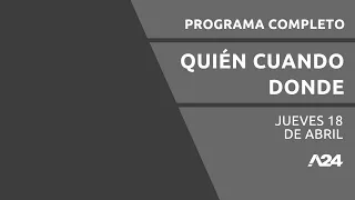 TRAGEDIA EN RUTA 2 +Brutal entradera a una financiera #QuiénCuándoDónde PROGRAMA COMPLETO 18/04/2024