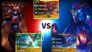 3 Star Ao Shin + 3 Star Shyvana VS Strongest AurelionSol :The True DRAGON WAR|TFT SET 7: Dragonlands