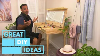 How to Build a Makeup Table With Storage | DIY | Great Home Ideas