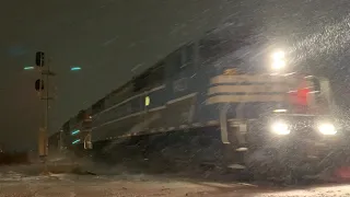 VERY RARE!!! CMQ 9021 and CMQ 9023 lead a small work trains threw Bowness, Calgary, Alberta