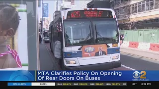 MTA clarifies policy on rear doors of buses