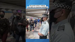 Primer día de la Guardia Nacional en el Metro de la CDMX